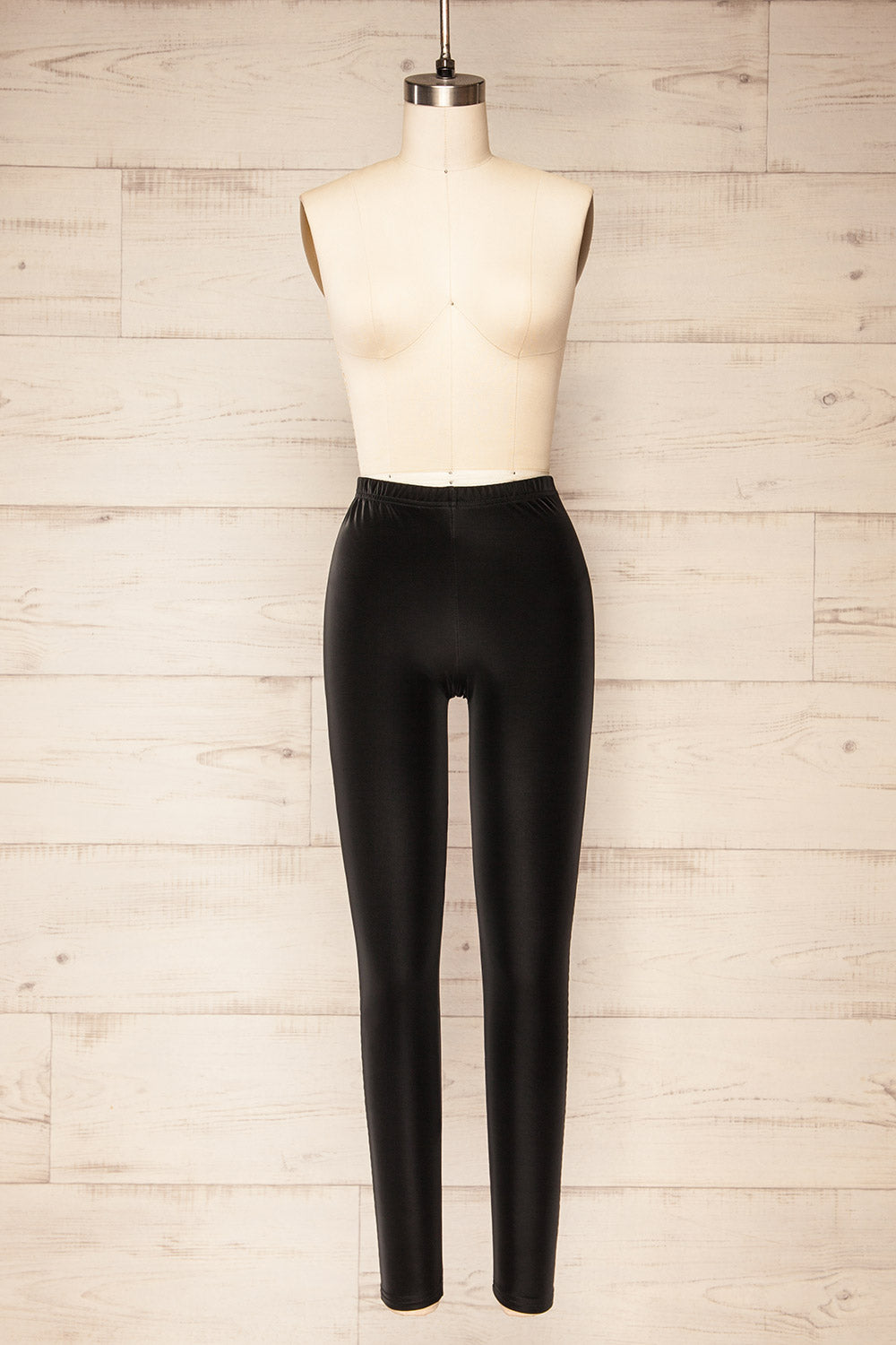 Kathmandu Black Velours High-Waisted Leggings | La petite garçonne front view