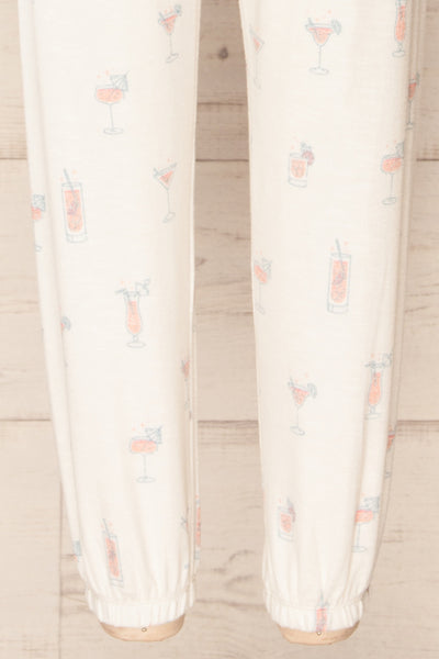 Keegan Ivory Pyjama Joggers w/ Cocktail Print | La petite garçonne bottom