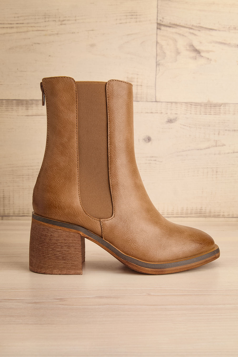 Kelso Caramel Platform Heeled Boots | La petite garçonne view