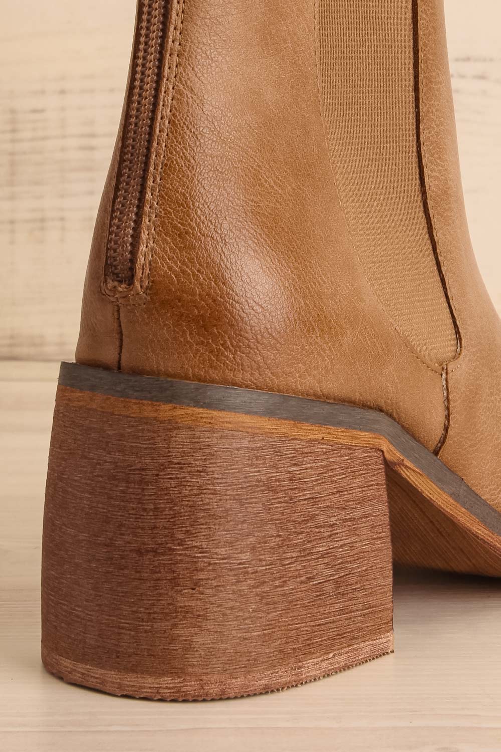 Kelso Caramel Platform Heeled Boots | La petite garçonne back