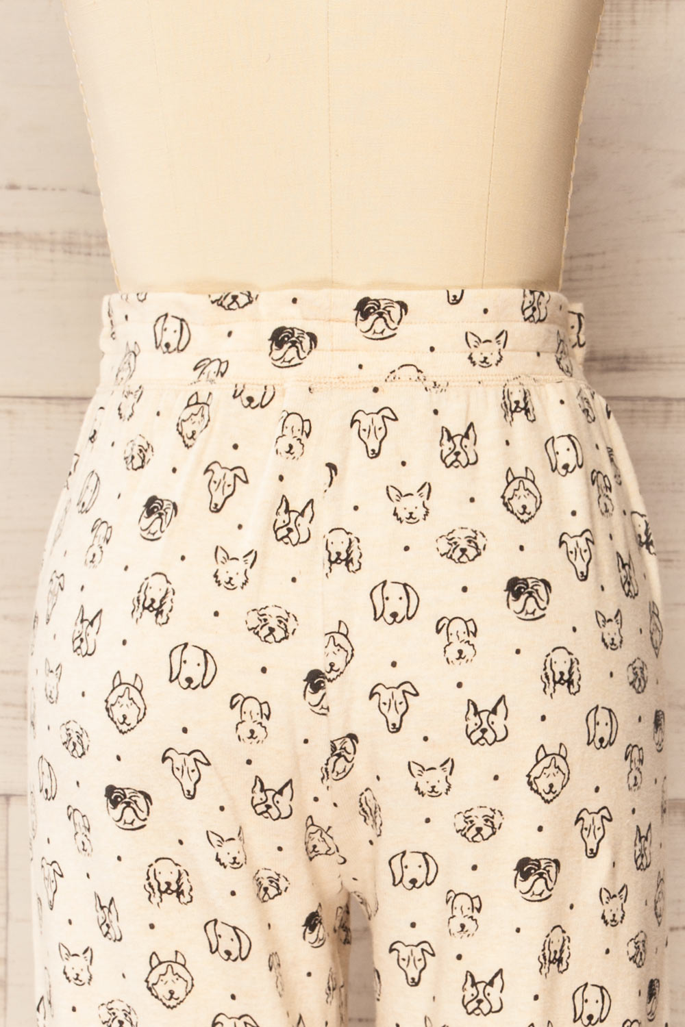 Kerry Beige Pyjama Joggers w/ Dog Print | La petite garçonne back