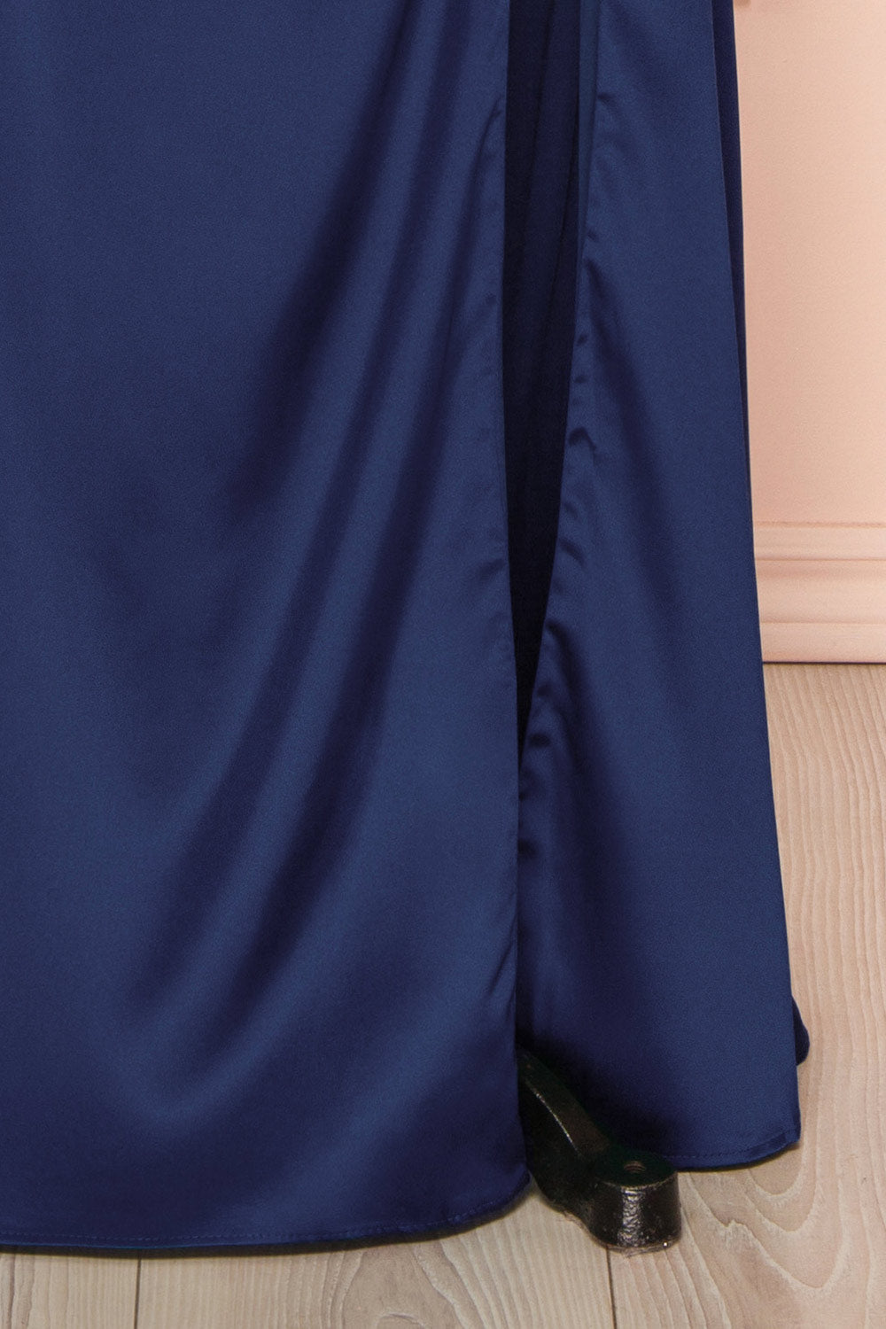 Kesha Navy Corset Cowl Neck Maxi Dress | Boutique 1861 bottom