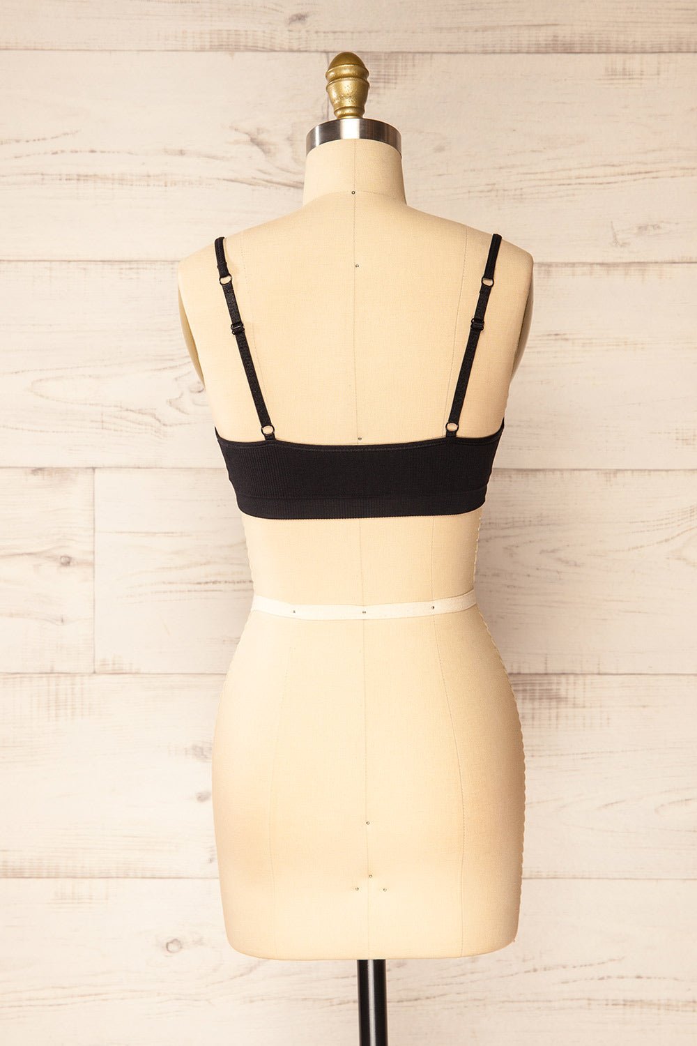 Ketsia Black Padded Bralette | La petite garçonne back view