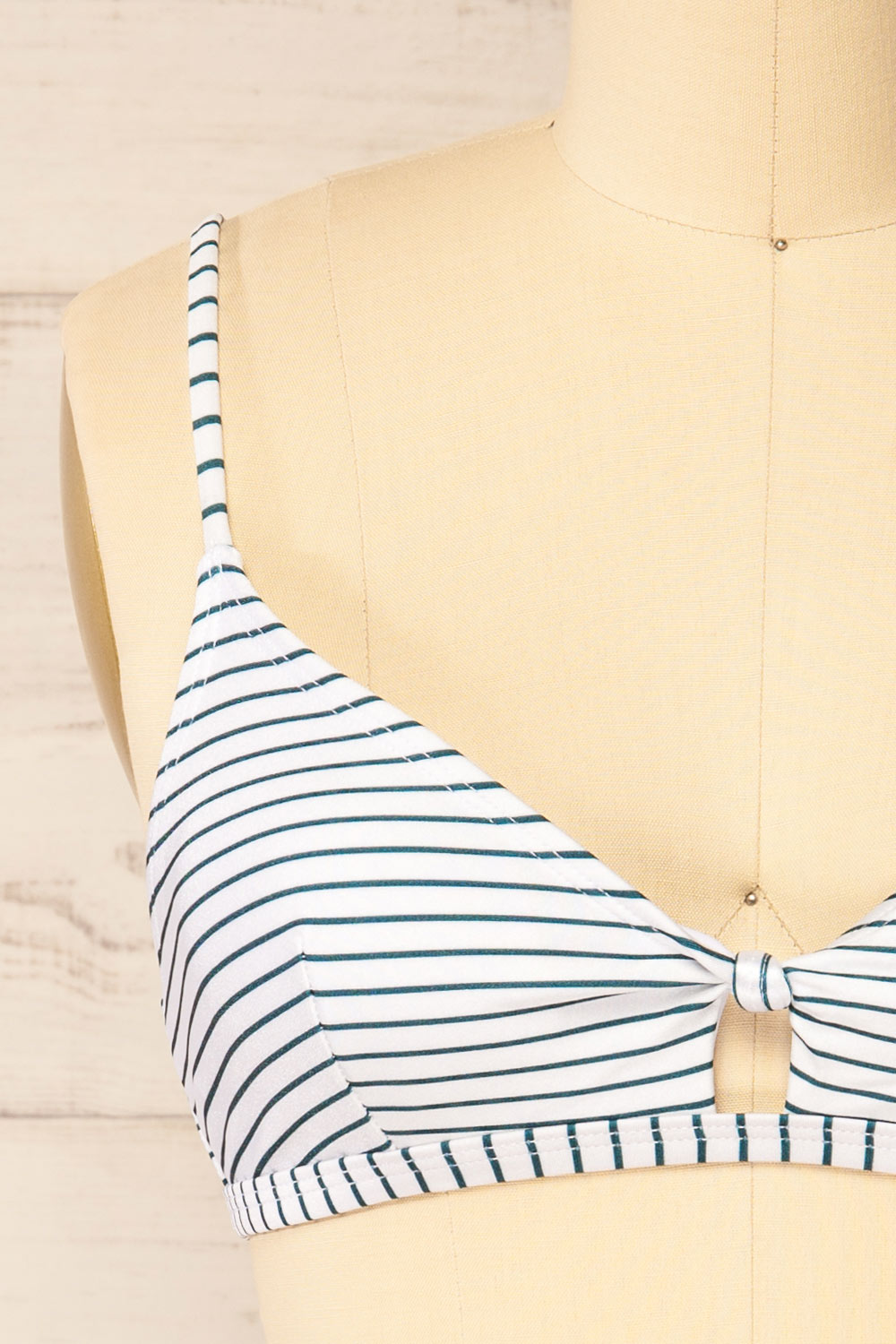 Keylow Stripes Blue Bikini Top w/ Cut-Out | La petite garçonne front