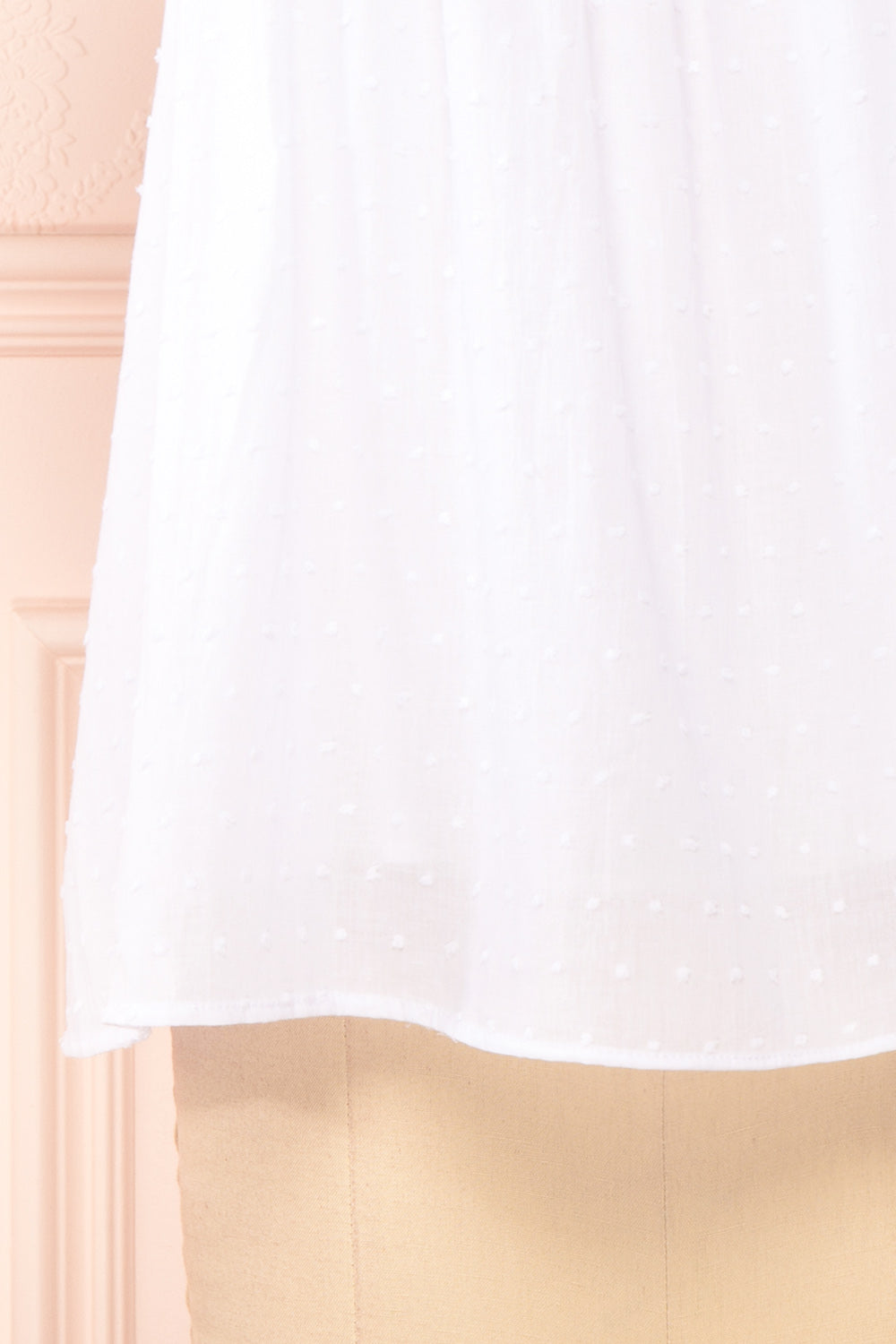 Khalesy White Short Sleeve Top w/ Embroidery | Boutique 1861 bottom