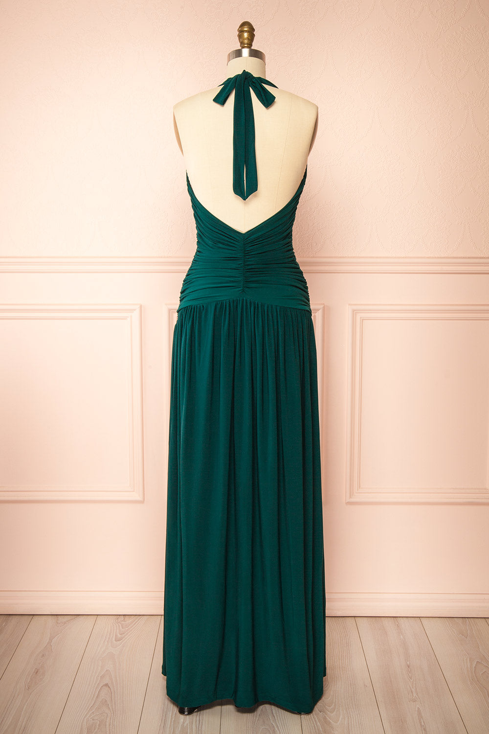 Khanita Green | Drop Waist Dress with Slit