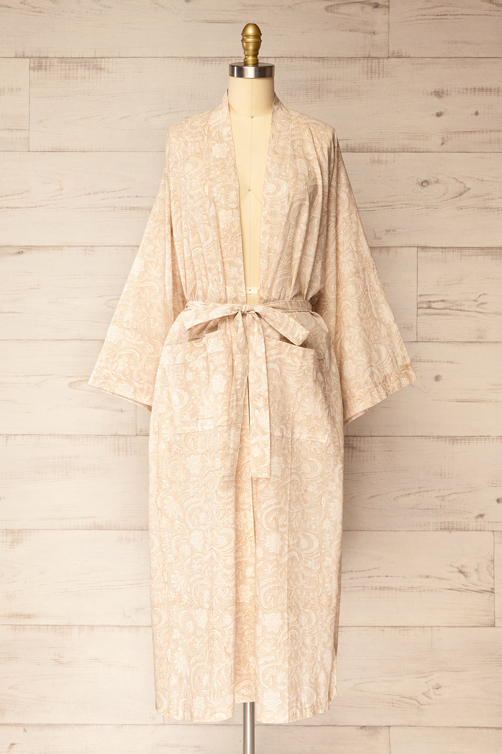 Khare Floral Patterned Kimono with Belt | Maison garçonne front view