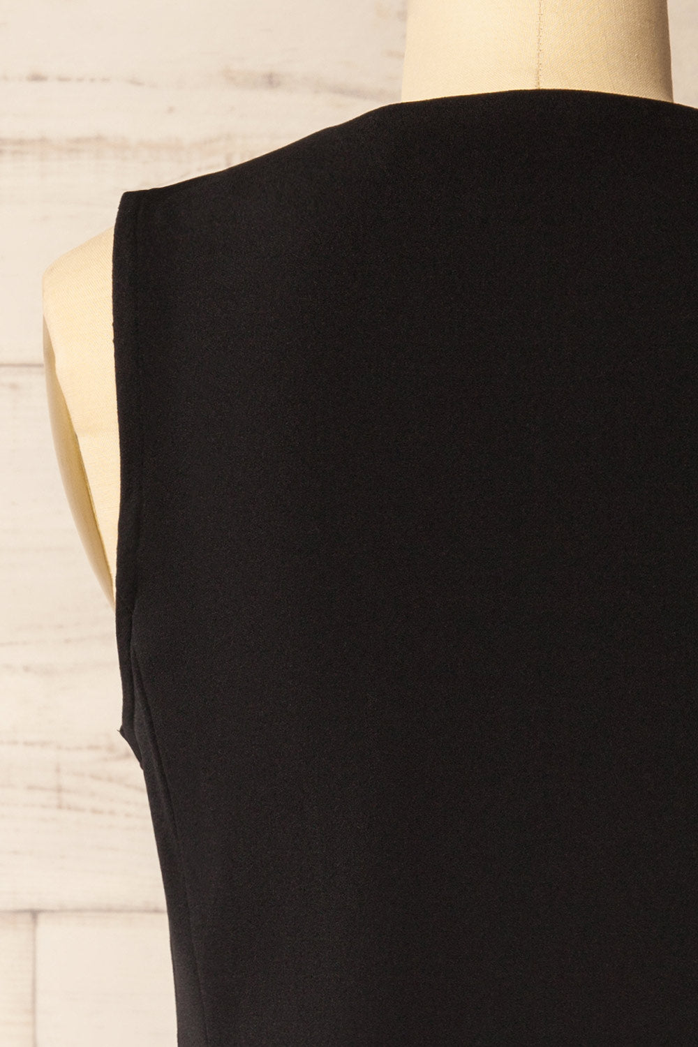 Kheda Black Sleeveless Tailored Vest | La petite garçonne back