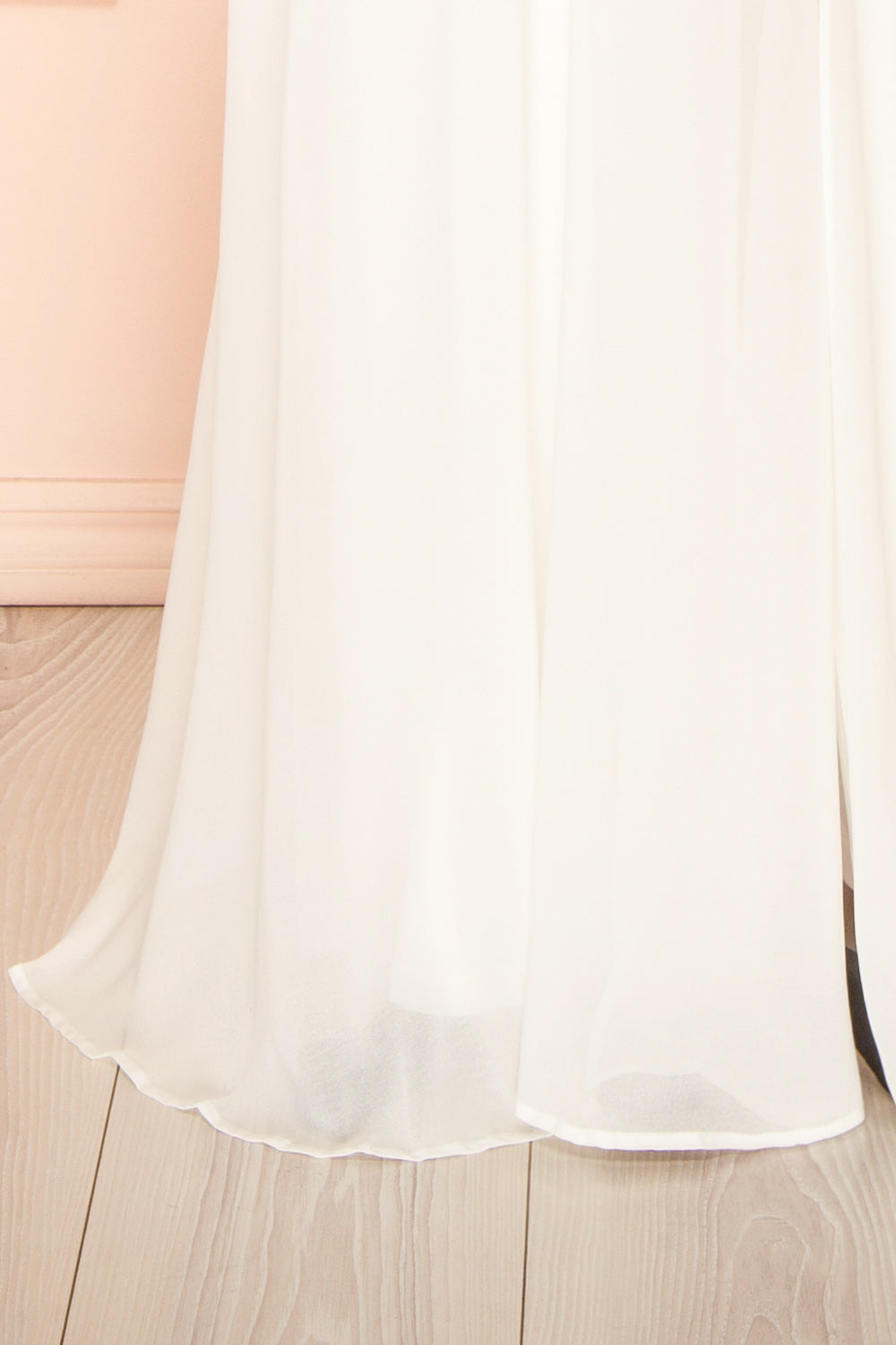 Khiara White A-Line Maxi Dress with Lace | Boudoir 1861 bottom