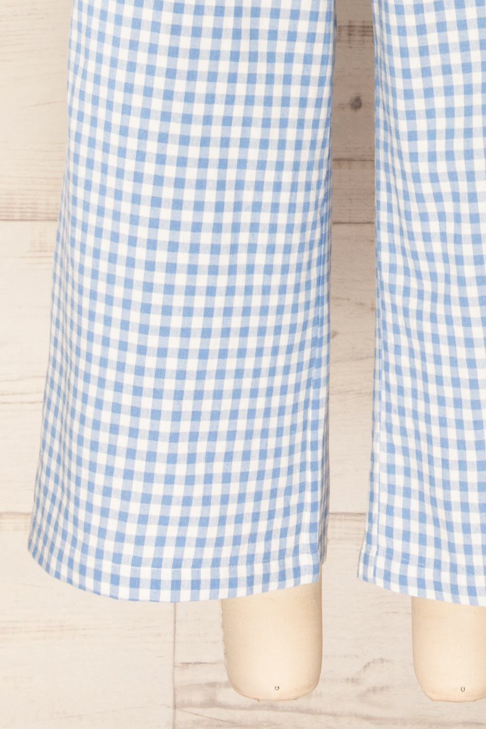 Khola Wide-Leg Blue Gingham Pants | La petite garçonne bottom