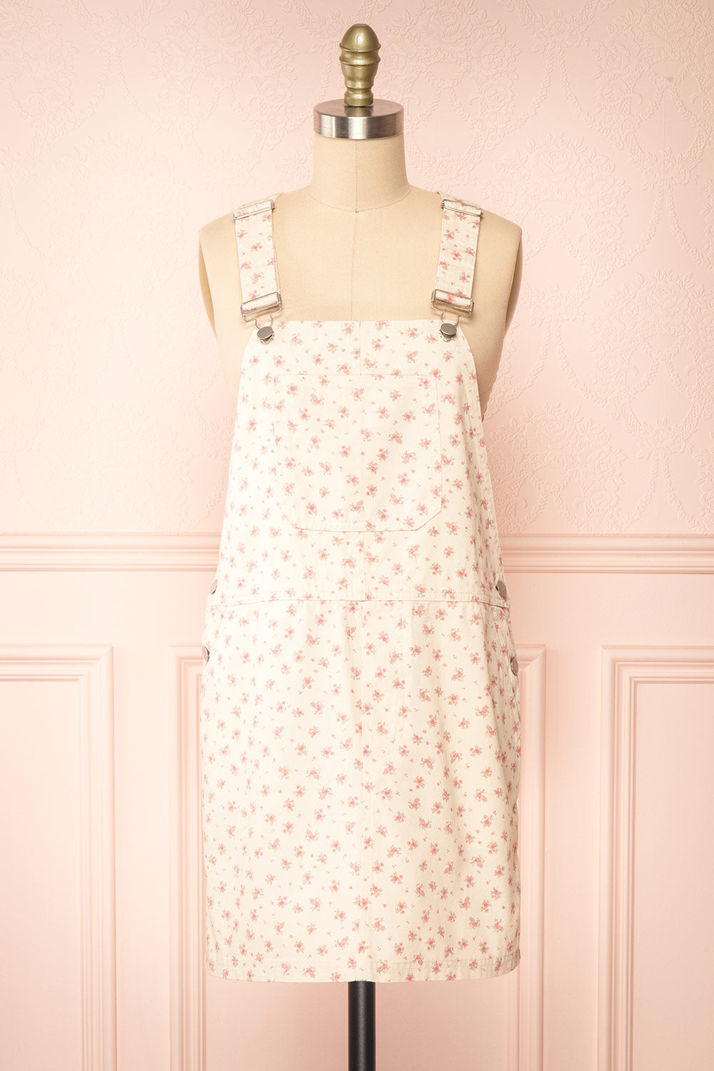 Kida Short Floral Overall Dress | Boutique 1861 front view
