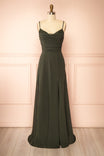 Kieran Green A-Line Maxi Dress with Lace | Boutique 1861 front