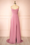 Kieran Mauve A-Line Maxi Dress w/ Lace | Boutique 1861 front view
