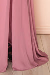 Kieran Mauve A-Line Maxi Dress w/ Lace | Boutique 1861  bottom