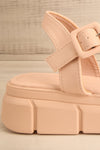 Kitsch Beige Platform Sandals | La petite garçonne side close-up
