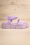 Kitsch Lilac Platform Sandals | La petite garçonne side view