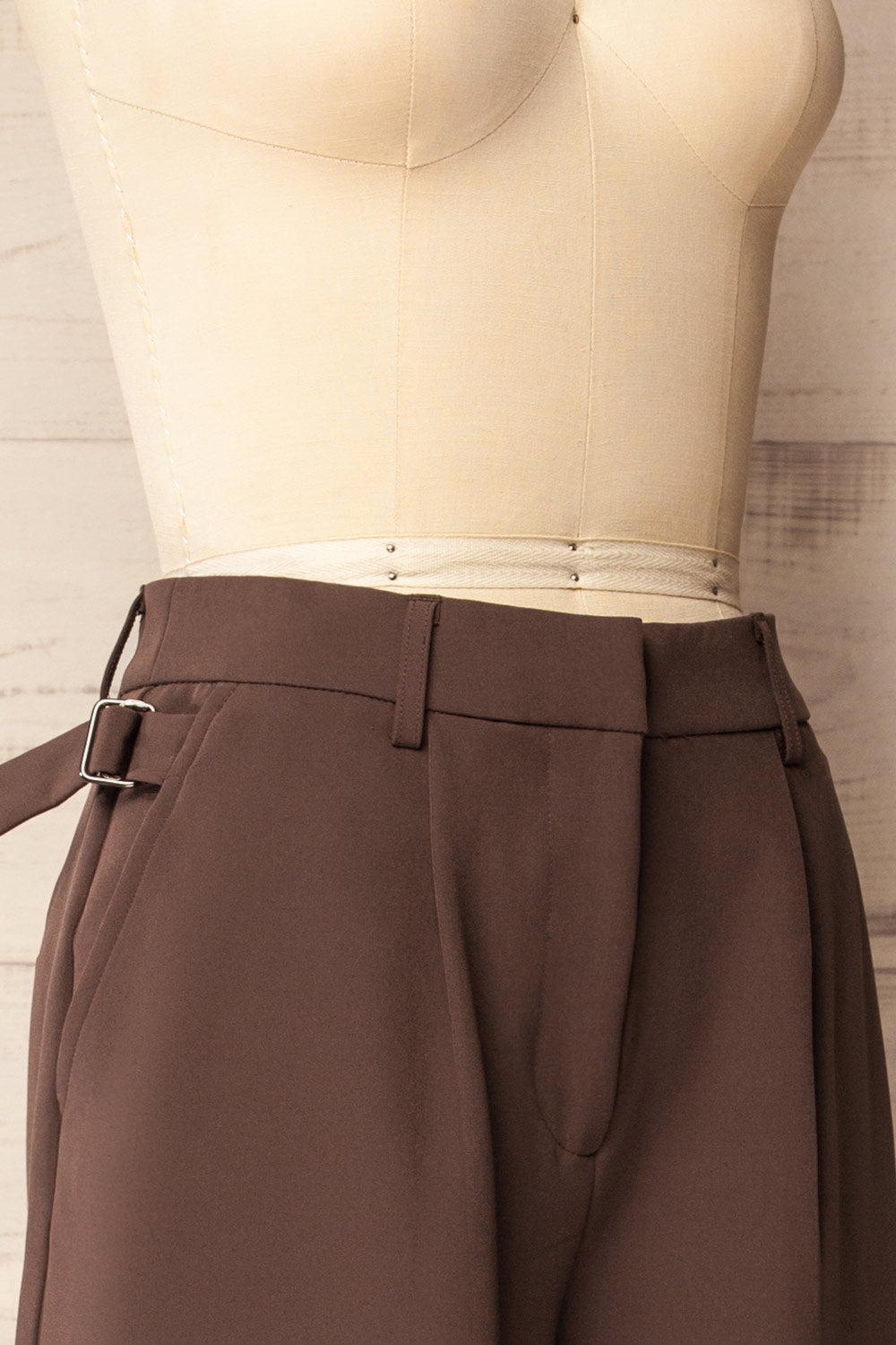 Kochi | Pantalon Brun à Jambe Large