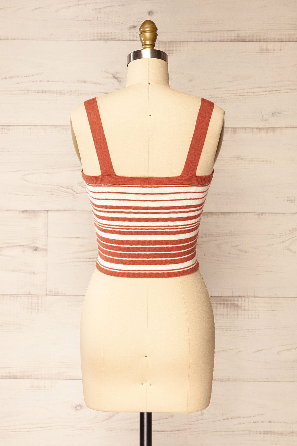 Kolari Rust Striped Tank Top | La petite garçonne back view