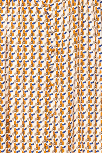 Kolomo Midi Dress w/ Geometric Pattern | La petite garçonne fabric