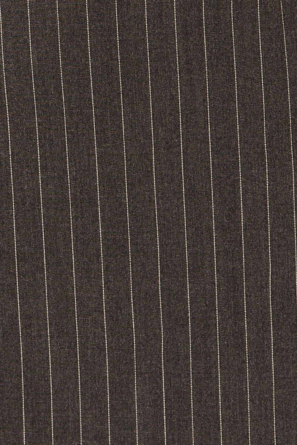 Kolwezi Short Grey Pinstripe Skirt | La petite garçonne fabric 