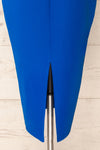 Komia Royal Blue Fitted Midi Dress w/ Cut-Outs | La petite garçonne bottom close-up