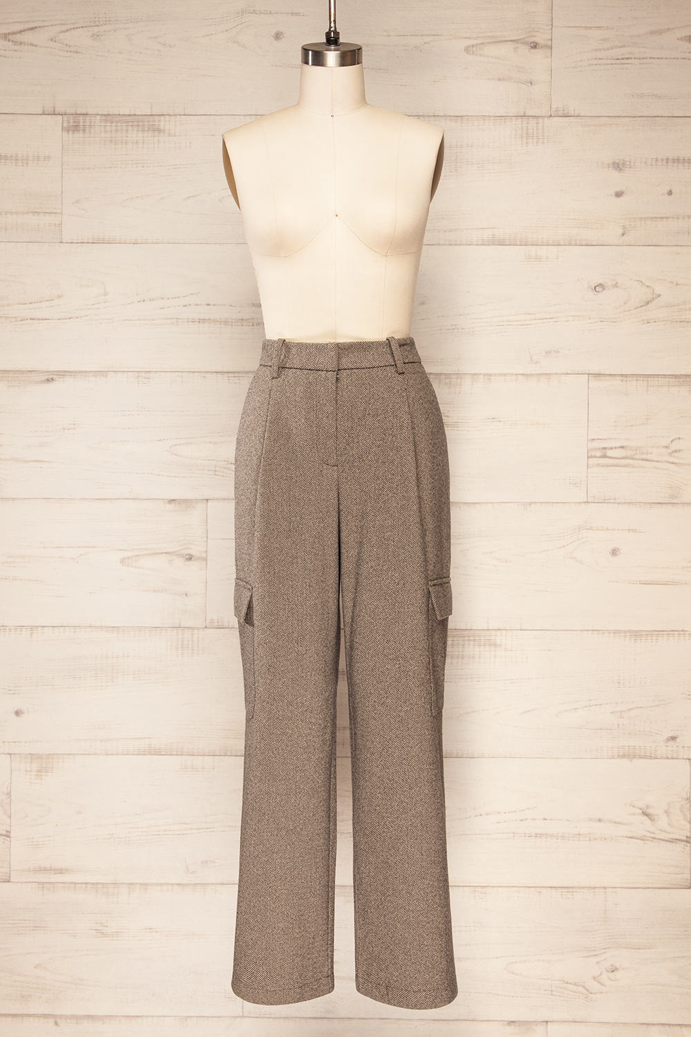 Kotka High-Waisted Chevron Pants | La petite garçonne front view