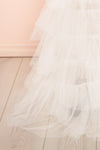 Kourtney Layered White Tulle Bridal Maxi Dress | Boudoir 1861  bottom