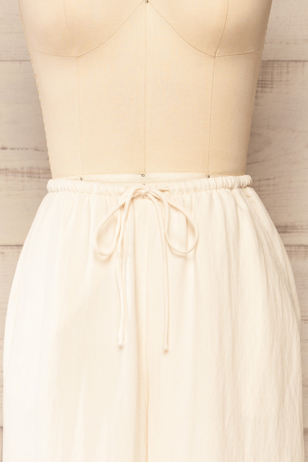 Koya Ivory Lined High-Waisted Pants | La petite garçonne front