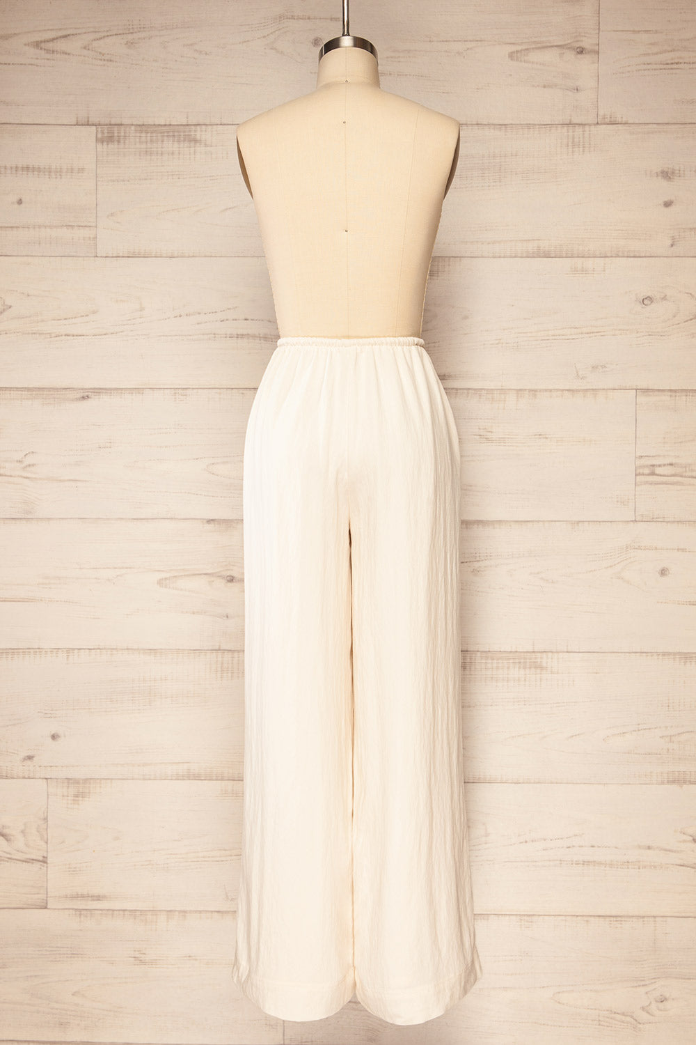 Koya Ivory Lined High-Waisted Pants | La petite garçonne back view