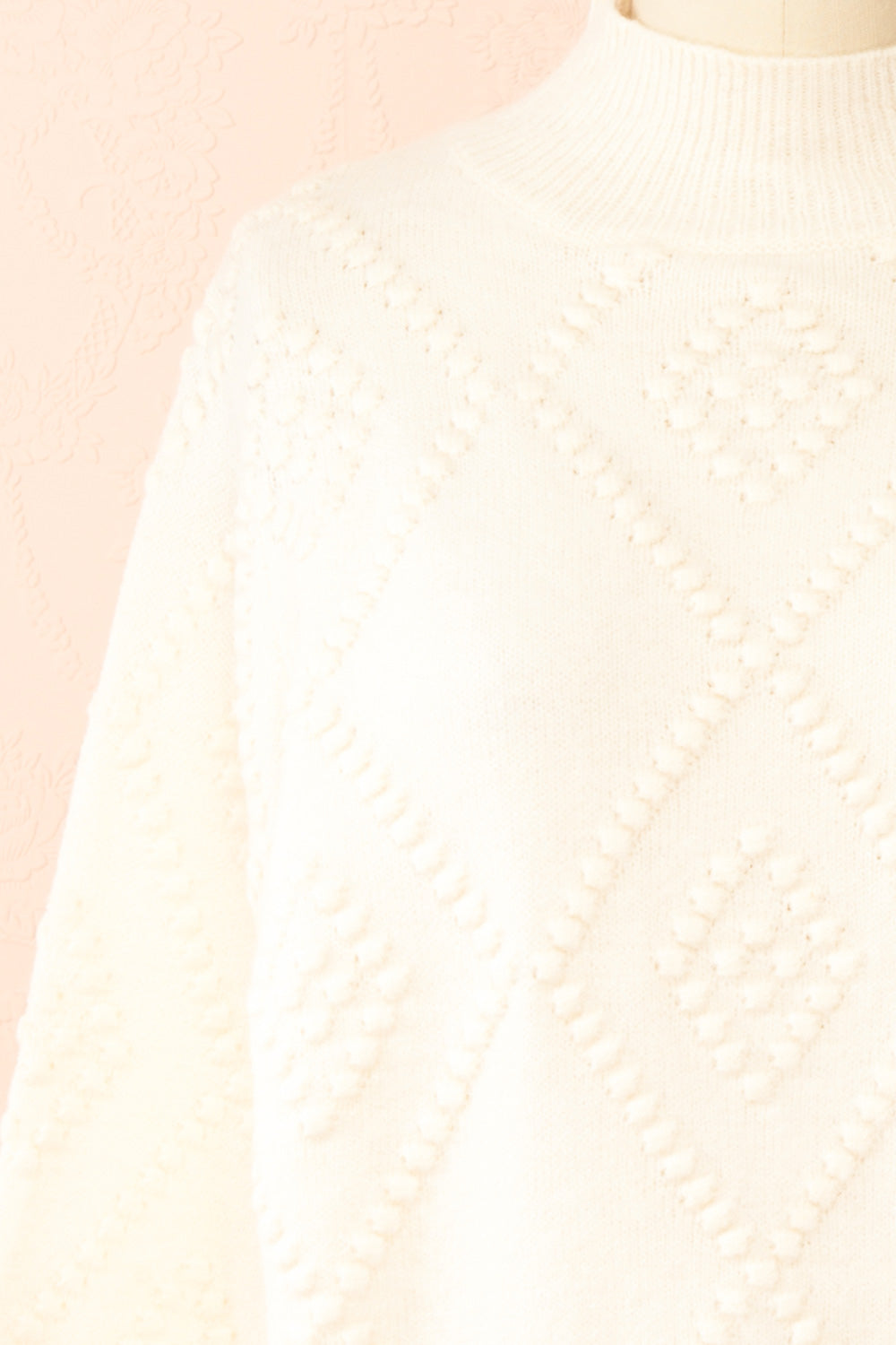 Kumari Textured Ivory Knit Sweater | Boutique 1861 front