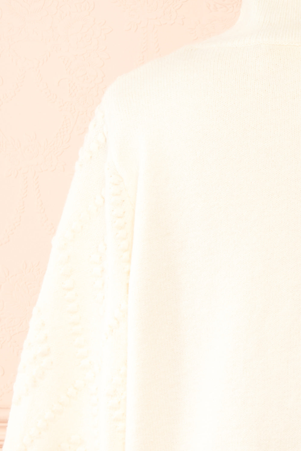 Kumari Textured Ivory Knit Sweater | Boutique 1861 back