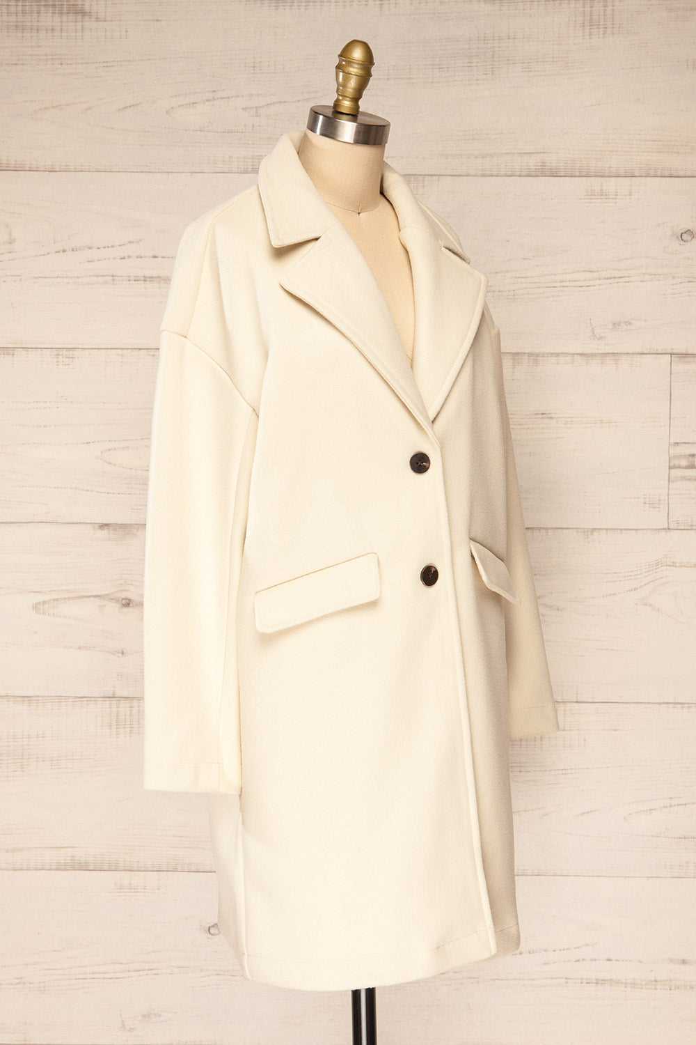 Kurgan Ivory Felt Coat | La petite garçonne side view