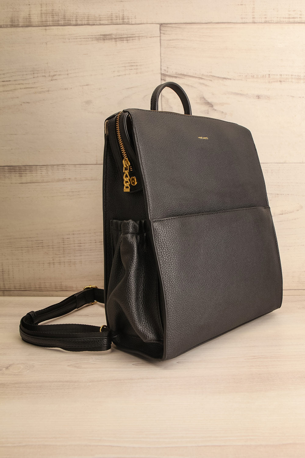 Ibberton Chunky Heeled Black Loafers | La petite garçonne side view