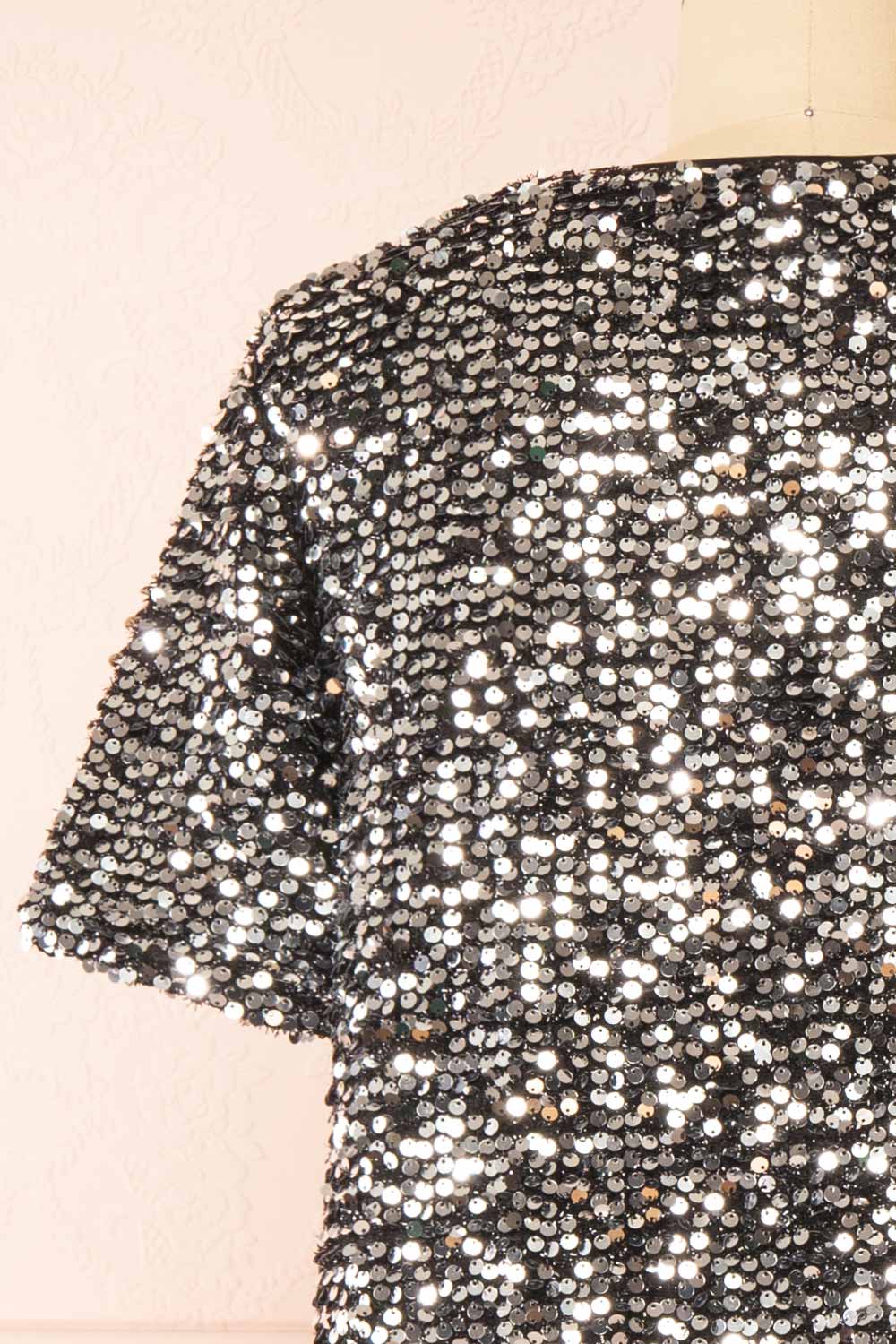 Kyomi Silver Short Sequin Dress | Boutique 1861 back