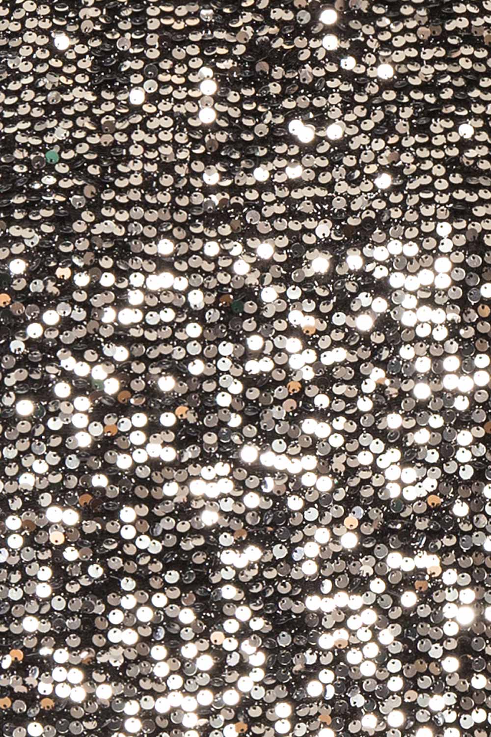 Kyomi Silver Short Sequin Dress | Boutique 1861 fabric