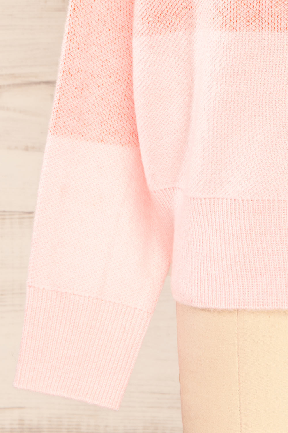 Kyzyl Pink Knit Quarter Zip Sweater | La petite garçonne bottom