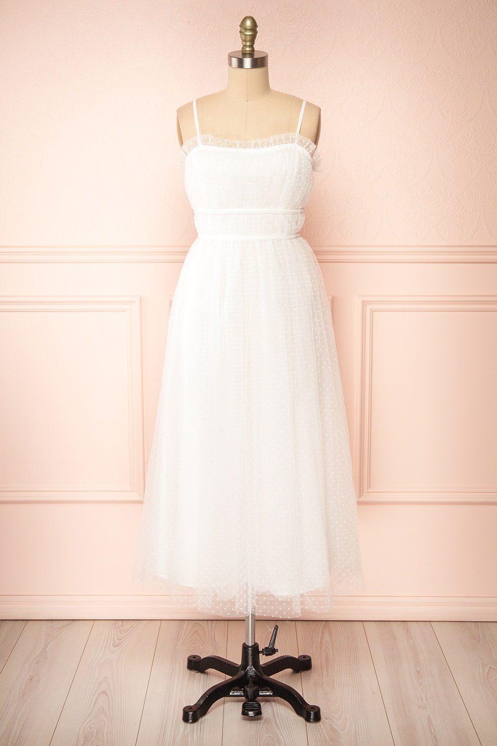knee length dresses for ladies Exquisite Off-The Shoulder Tulle Midi Dress – HAREM's Brides