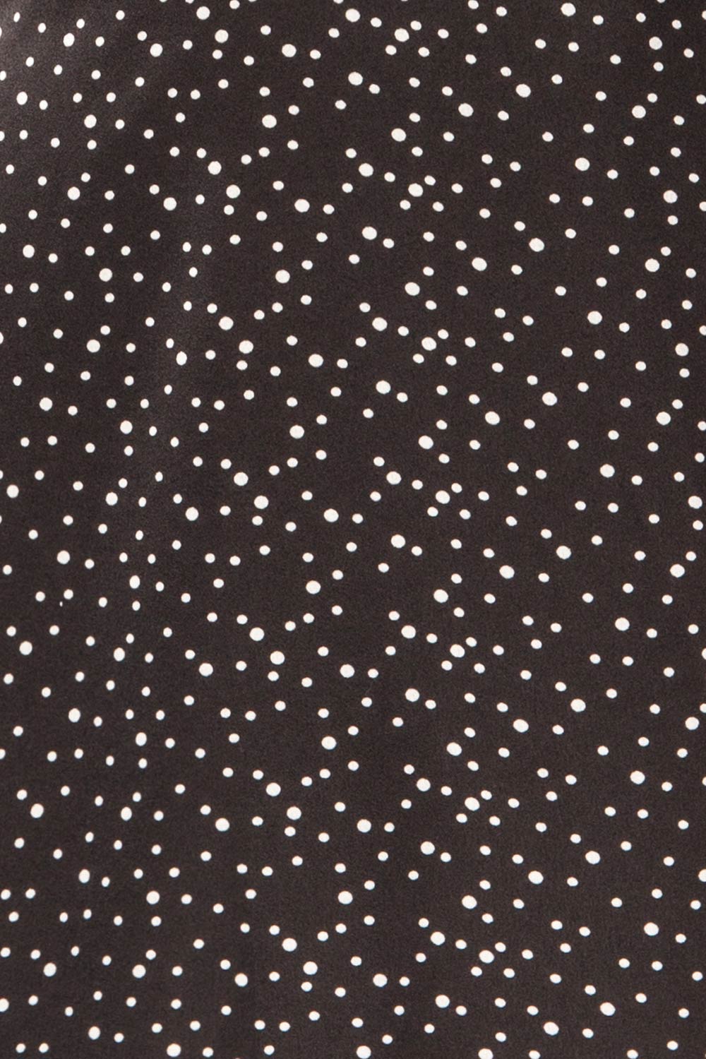 Langon Black Short Dotted Wrap Dress | La petite garçonne fabric