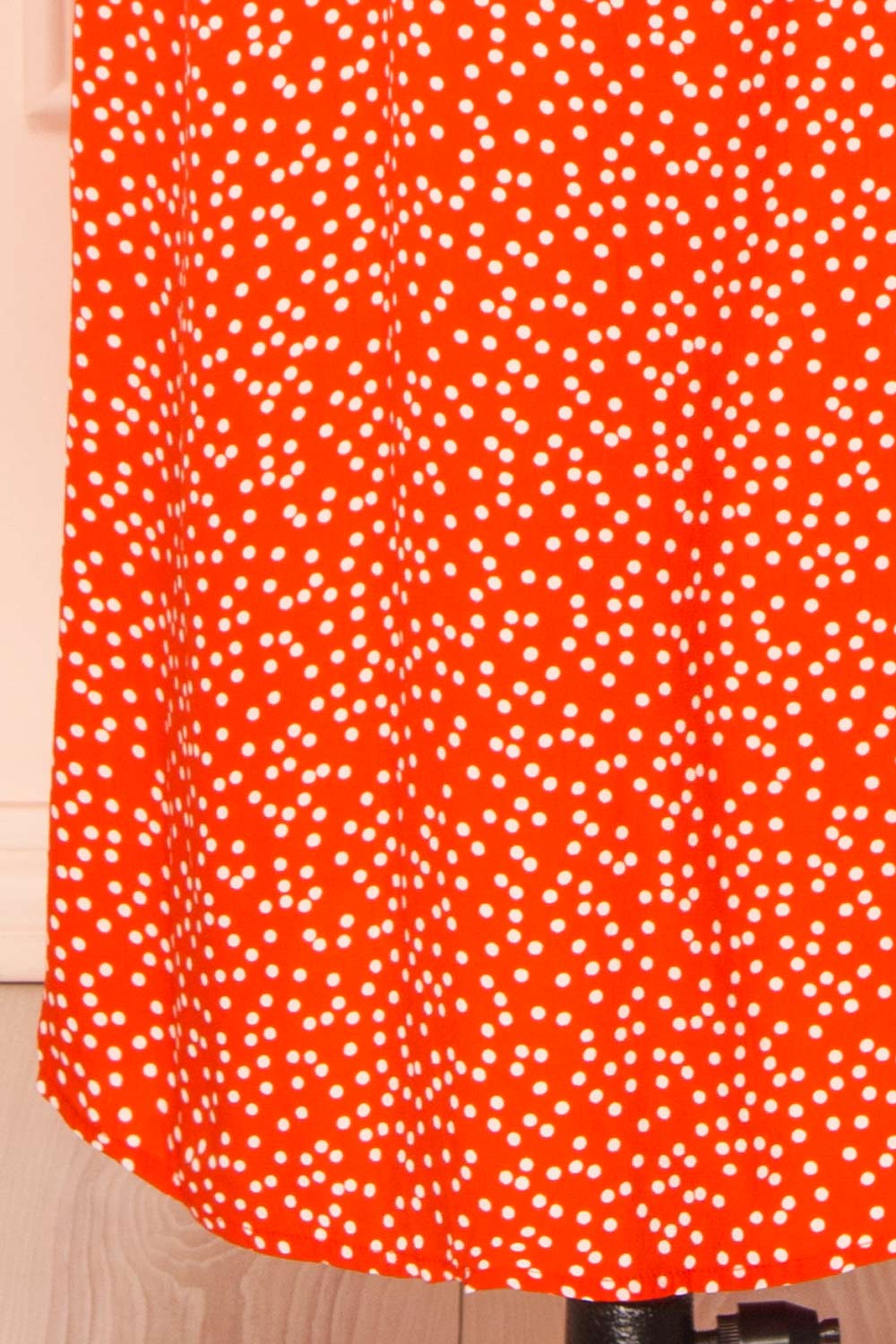 Laureanne Red Polka Dot Belted Midi Dress | Boutique 1861 bottom