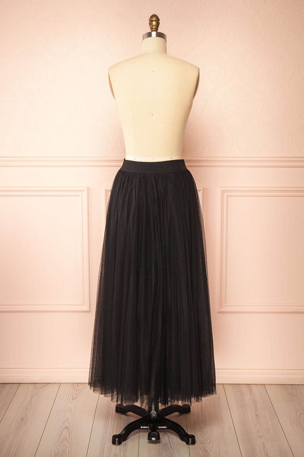 Laurelia Black Maxi Tulle Low Rise Skirt | Boutique 1861 back view