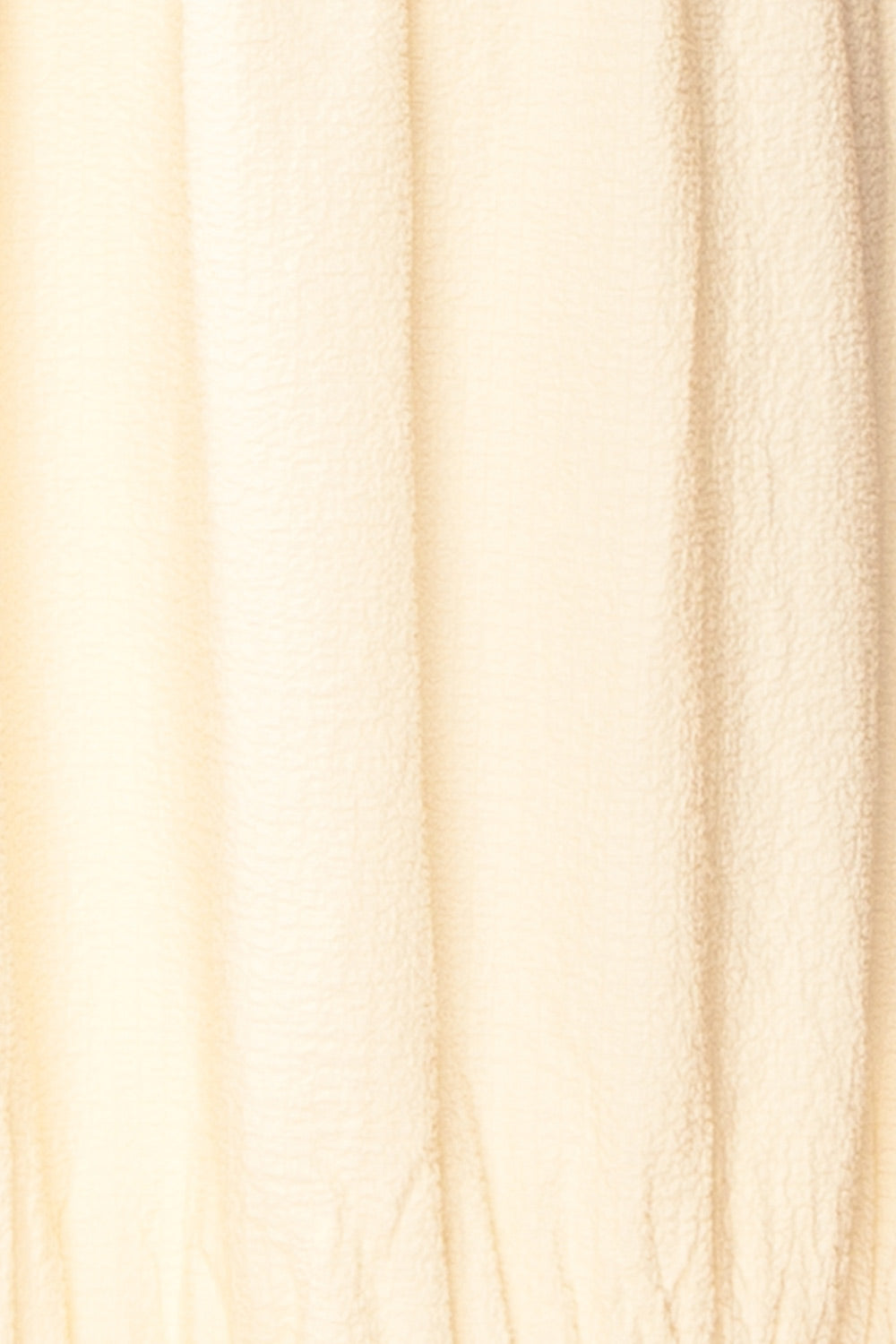 Laurelou Ruched Cream Midi Dress w/ Thin Straps | Boutique 1861 fabric