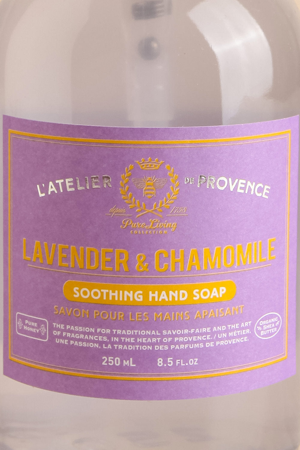 Lavender & Chamomile Liquid Hand Soap by L'Atelier de Provence | Maison garçonne close-up