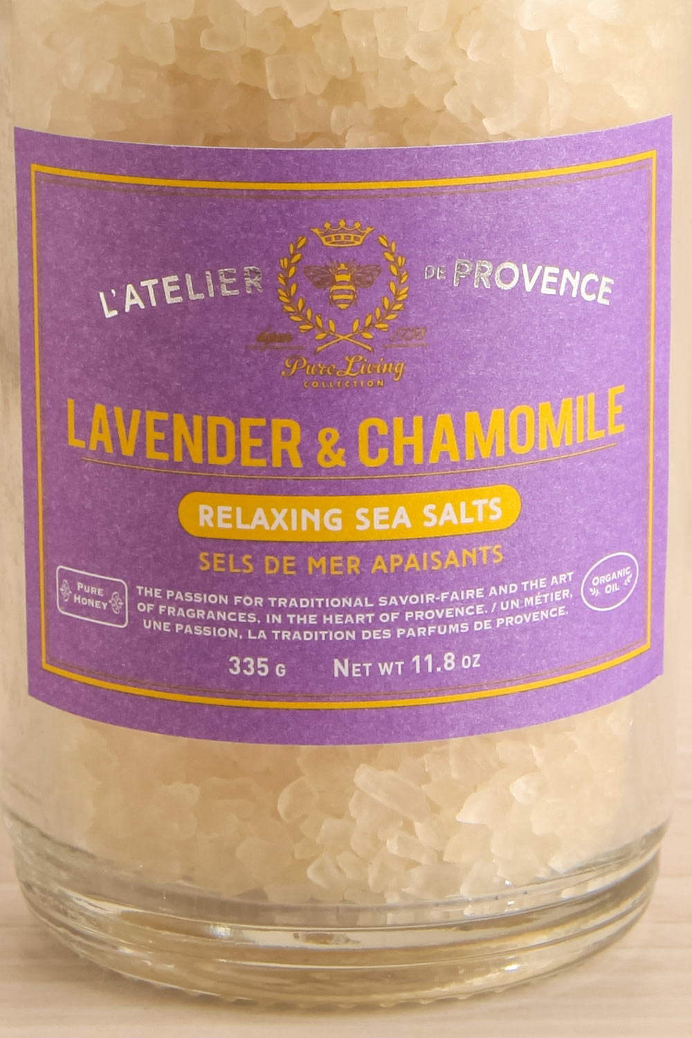 Lavender & Chamomile Bath Salts by L'Atelier de Provence | Maison garçonne close-up