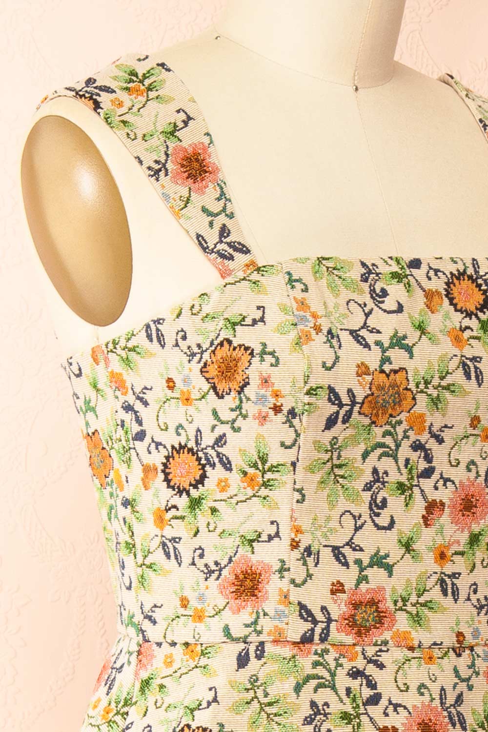 Leokadia Short Floral Jacquard Dress | Boutique 1861 side