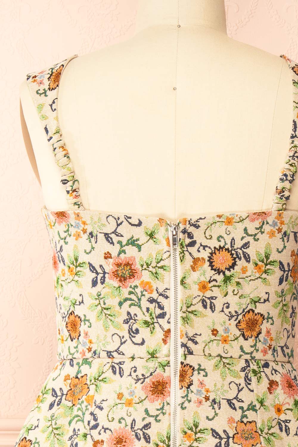 Leokadia Short Floral Jacquard Dress | Boutique 1861 back