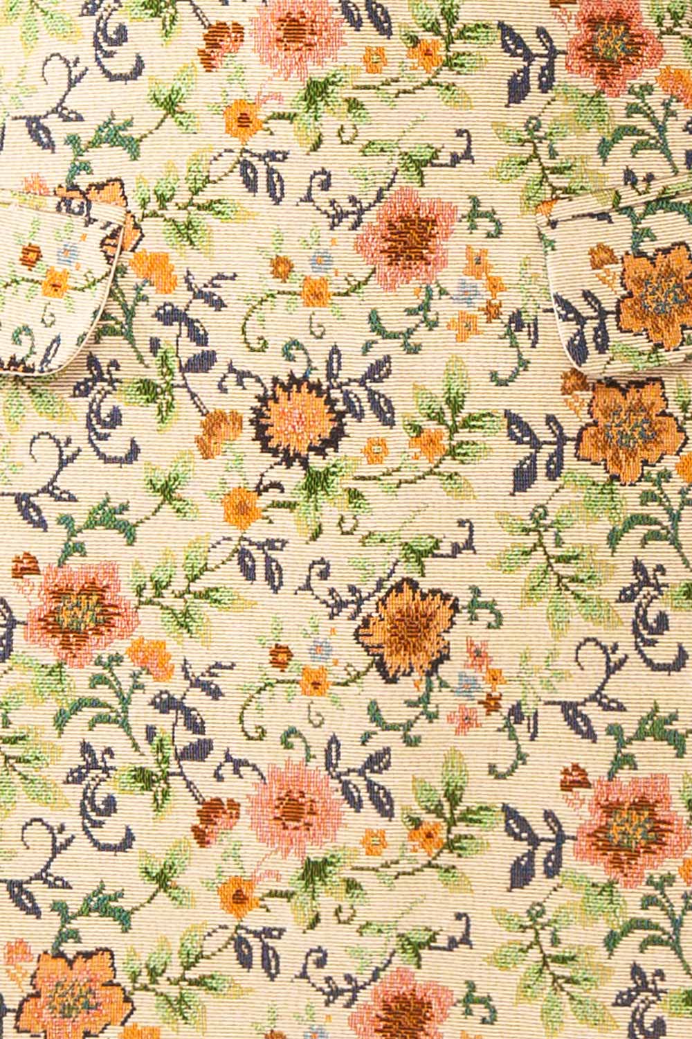 Leokadia Short Floral Jacquard Dress | Boutique 1861 fabric