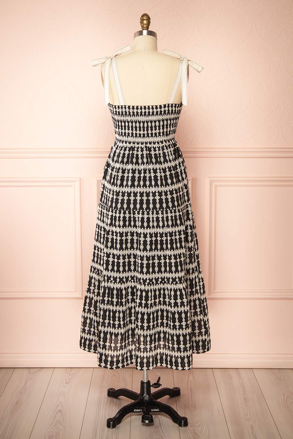 Lexane Long Patterned Dress with Pockets | Boutique 1861 back view