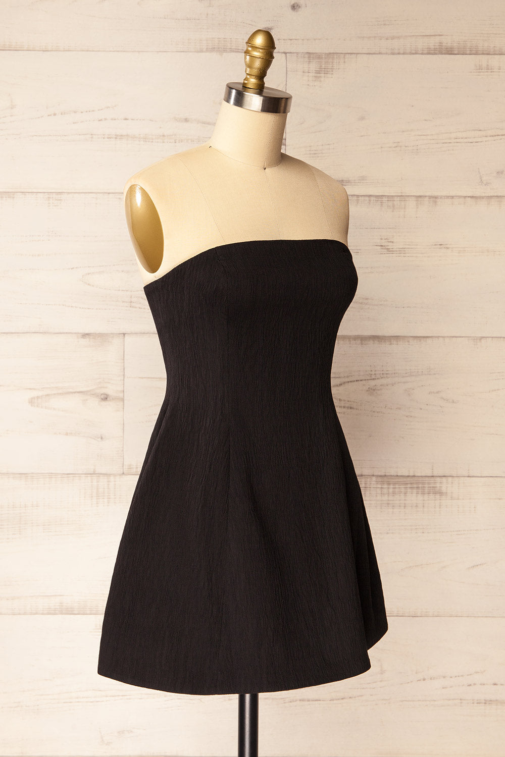 Lithgow Mini Strapless Black Dress | La petite garçonne side view
