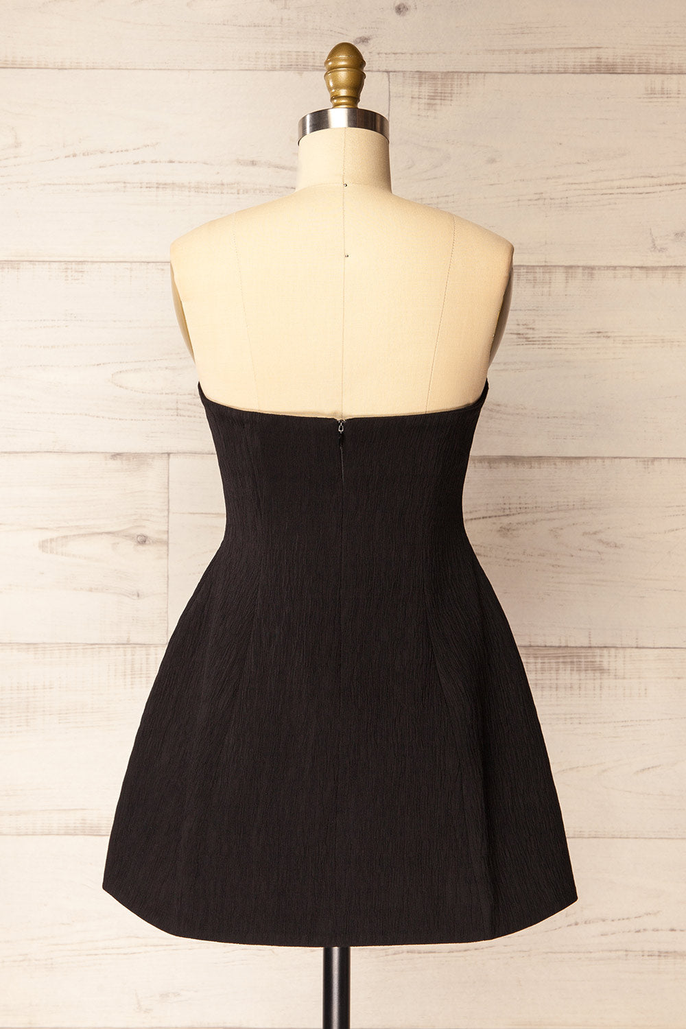 Lithgow Mini Strapless Black Dress | La petite garçonne back view