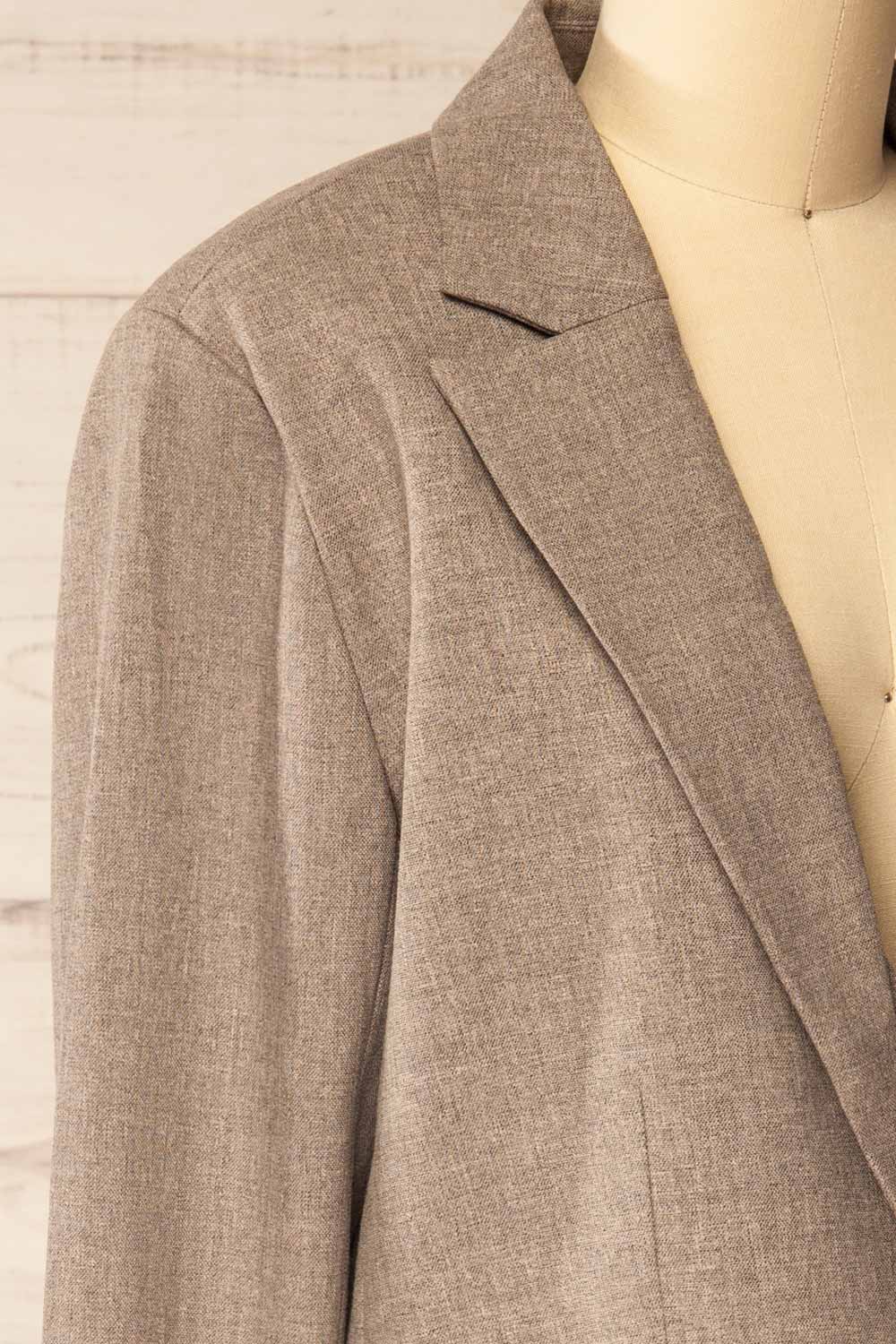 Livourne Oversized Grey Blazer | La petite garçonne side